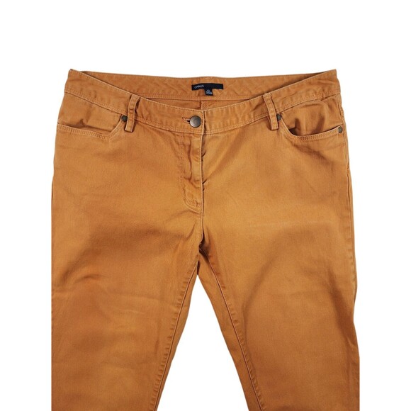 Chaus Jeans Women's 12 Soft Denim 5-Pockets Preppy Classic Taper Leg Rust Gold - Picture 3 of 7